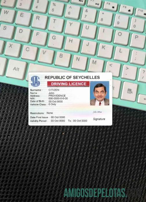 Carteira de habilitação das Seychelles fotolook frente baixar para verificação